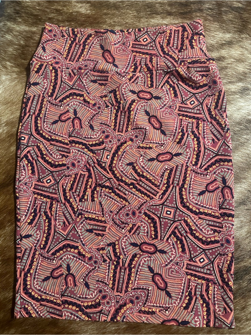LuLaRoe Multicolor Paisley-Print Cassie Skirt